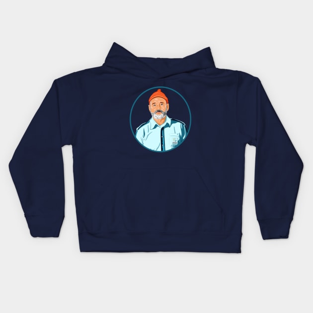 Steve Zissou Kids Hoodie by PlaidDesign